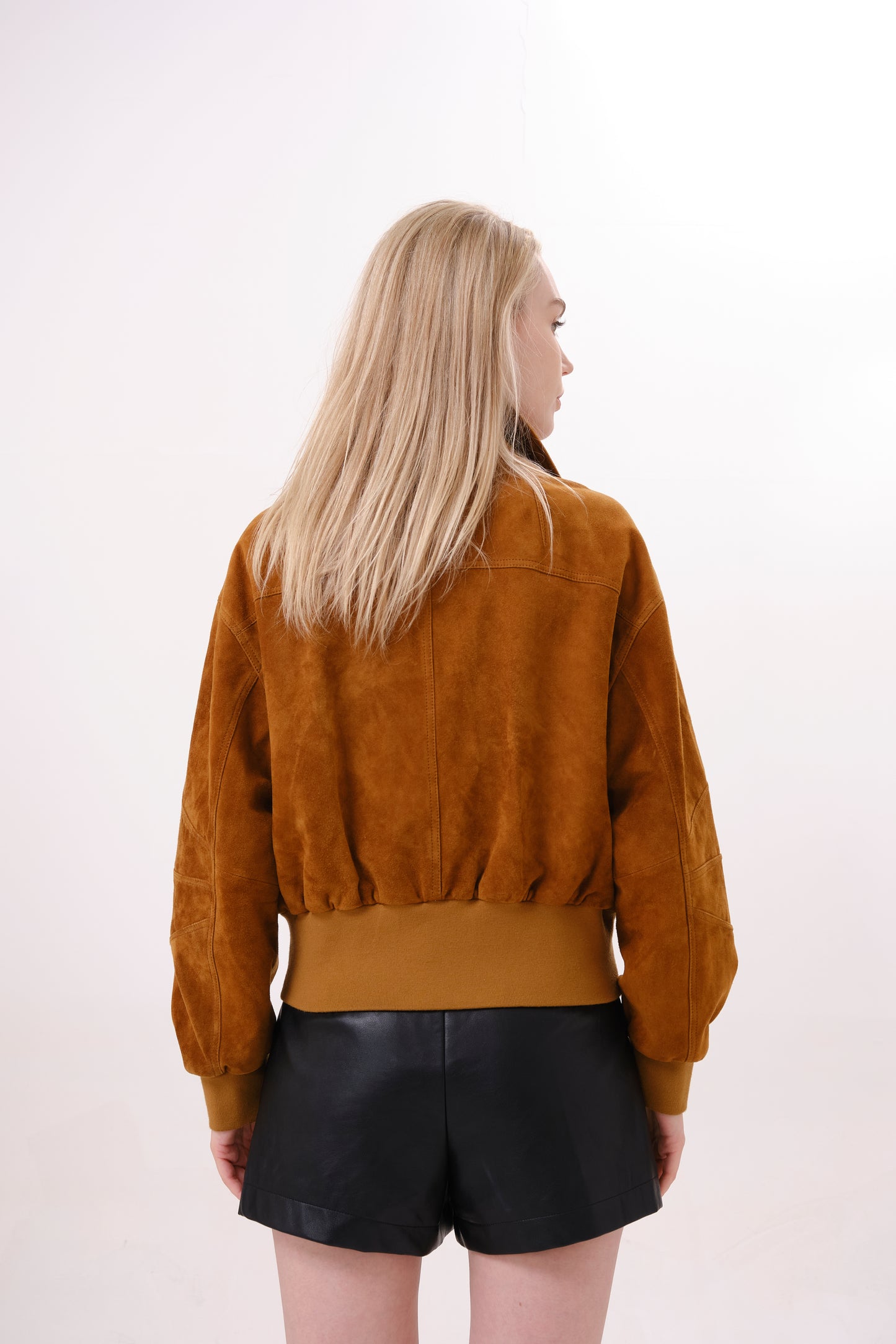Brown Collared Suede Jacket