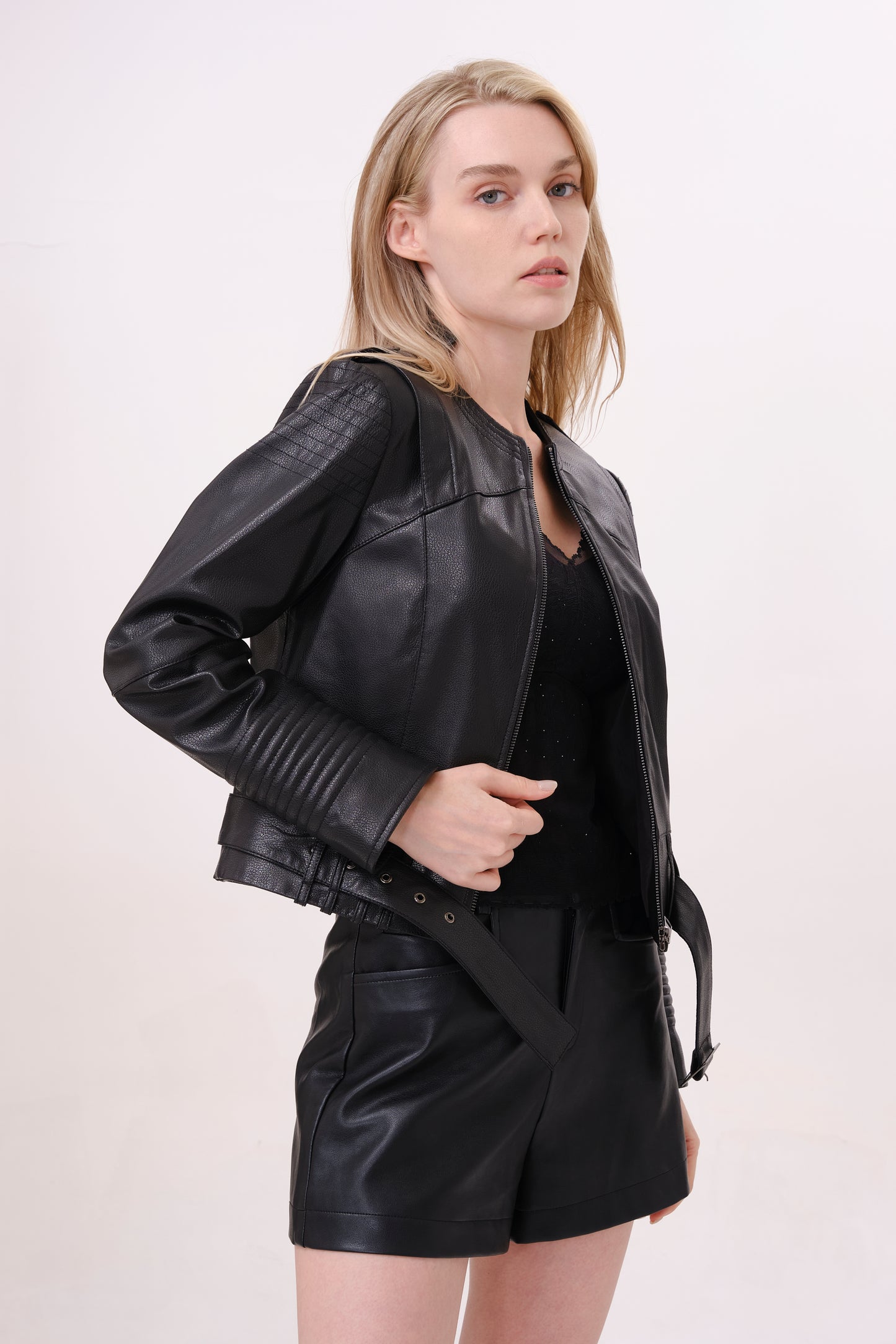 Black Leather Biker Jacket