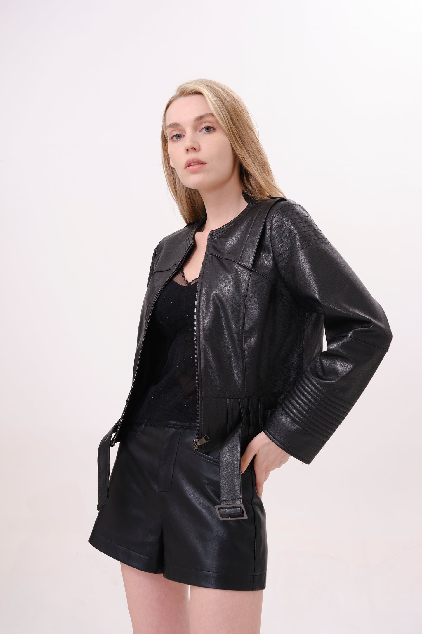 Black Leather Biker Jacket